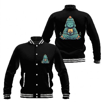 Discover Meditating buddha Baseball Jackets