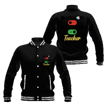 Discover Back To School Teacher School Mode On Education Baseball Jackets