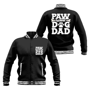 Discover Paw Some Dog Dad Doggy Bone Daddy Animal Lover Dog Baseball Jackets