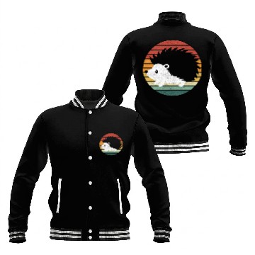 Discover Hedgehog Lover - Vintage Sunset Hedgehog Baseball Jackets