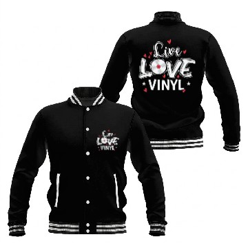 Discover Live Love Vinyl Record Music Phonogram Baseball Jackets