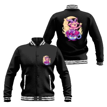 Discover Pastel Goth Kawaii Baphomet Tea Baseball Jackets