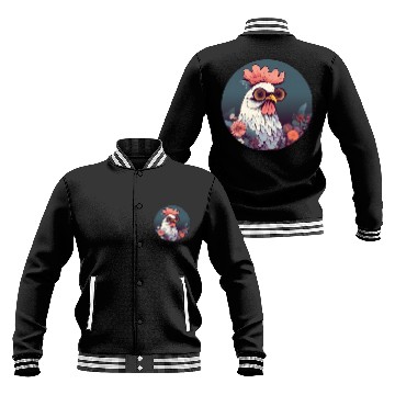 Discover Vintage 80s 90s Style for Chicken Lovers Baseball Jackets
