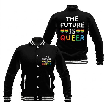Discover The Future Is Queer LGBTQ Rainbow Pride Month Baseball Jackets