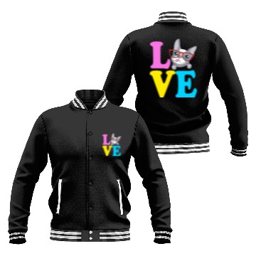 Discover Boston Terrier Sunglasses I Love My Boston Terrier Baseball Jackets