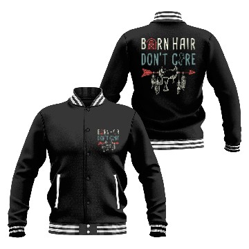 Discover Horse Lover Equestrian Riding Barn Hair Dont Care Baseball Jackets