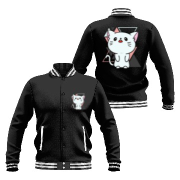 Discover Cute little cat adorable kitty Kittenlove cat mom Baseball Jackets