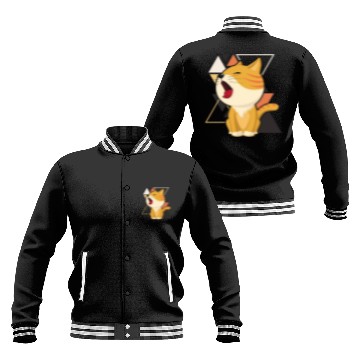 Discover Cute little cat adorable kitty Kittenlove cat mom Baseball Jackets