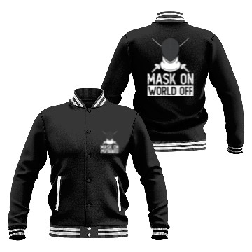 Discover Mask On World Off Fencing Fencer Foil Baseball Jackets