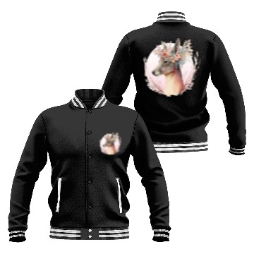Discover Watercolor Kangaroo Flower Crown Australian Animal Baseball Jackets