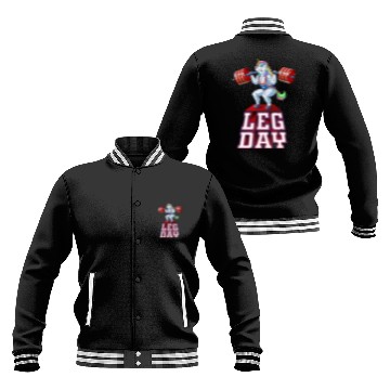 Discover Leg Day unicorn Weight Lifting Squat Gym Training Baseball Jackets