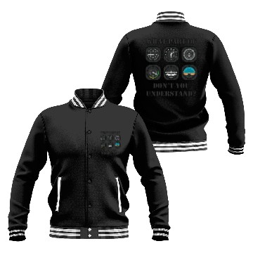 Discover Funny Pilot - Aviation Airline Pilot Instruments Baseball Jackets