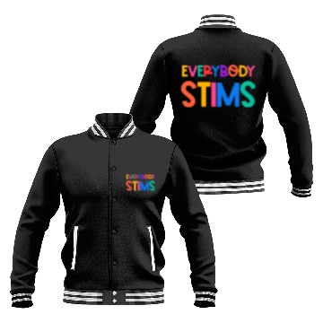 Discover Everybody Stims Autism Special Ed Teacher Social Baseball Jackets