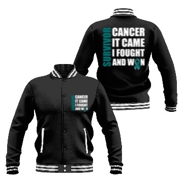 Discover Ovarian Cancer Fight Cancer Ribbon Baseball Jackets
