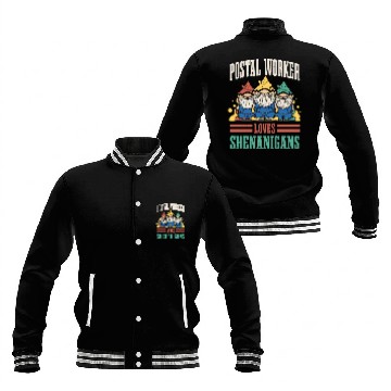 Discover Postal Worker Loves Shenanigans St. Patrick's Day Baseball Jackets