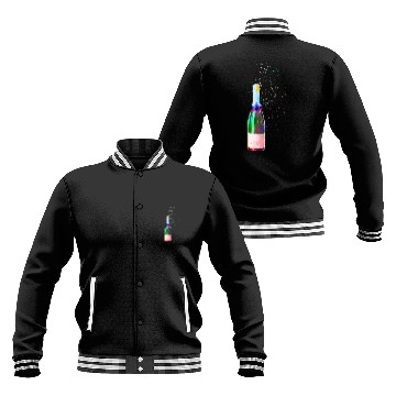 Discover Champagne Bottle Sparks Baseball Jackets