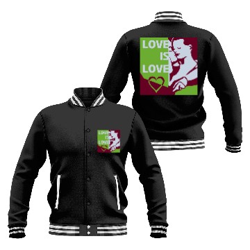 Discover Love Is Love - Colorful Graphic Baseball Jackets