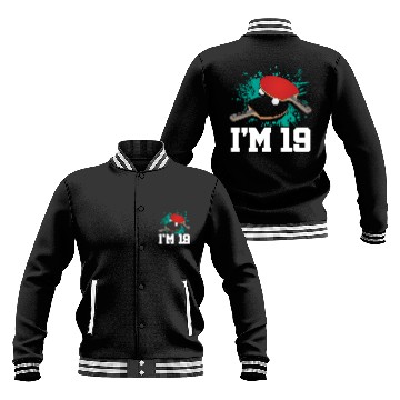 Discover I'm 19 Table Tennis Player Sports Teen 19th Baseball Jackets