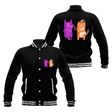 Discover Cats Nap Napping Kitties Hugging Pillows Baseball Jackets
