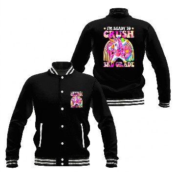 Discover Unicorn 3rd Grade Back To School First Day Tie Dye Baseball Jackets
