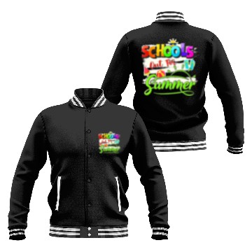 Discover Schools Out For Summer Lover Funny Teacher Student Baseball Jackets