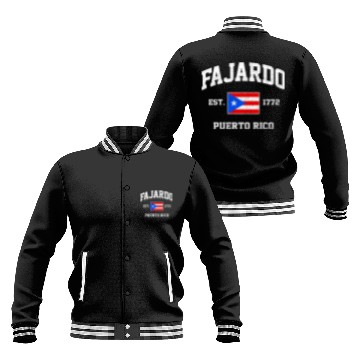 Discover Fajardo Puerto Rico Boricua Flag Athletic Style Baseball Jackets