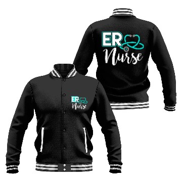 Discover Er Nurse Emergency Room Medical Nursing School Baseball Jackets