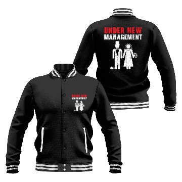 Discover Bride And Groom Wedding Day Marriage Just Married Baseball Jackets