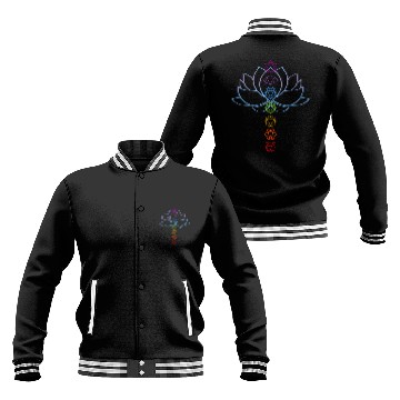 Discover ritual Zen Lotus Chakras Aligned Yoga Baseball Jackets