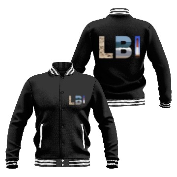 Discover Lbi Long Beach Island Nj Photo Beach Ocean Baseball Jackets