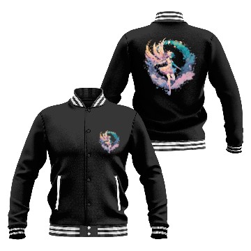 Discover Watercolor Fairy Painting Fairycore Pastel Goth Bu Baseball Jackets