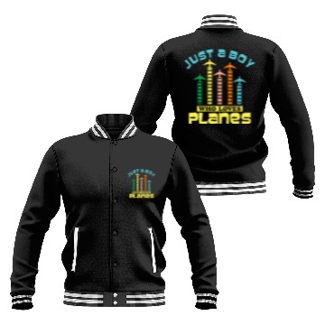 Discover Just A Who Loves Planess Toddler Pilot Flying Baseball Jackets
