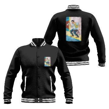 Discover Loteria El Borracho Colorful Tarot Card Baseball Jackets