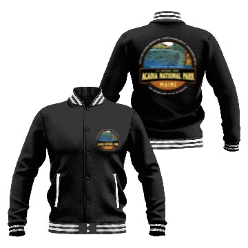 Discover Acadia National Park Maine Vacation Baseball Jackets