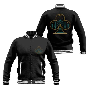 Discover Playing Card Club Symbol Of Nature Baseball Jackets