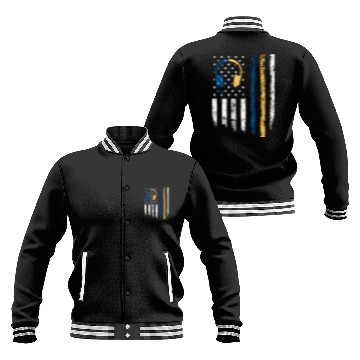 Discover Gold Blue Line 911 Police Dispatcher First Baseball Jackets