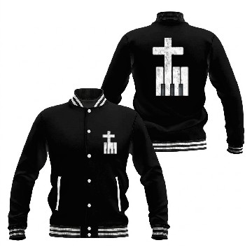 Discover Piano Cross Christian Pianis Baseball Jackets