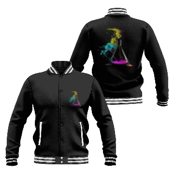 Discover Chemist splash art tube retro chemistry laboratory Baseball Jackets