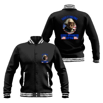 Discover George Washington 1776 Suck it England USA Baseball Jackets