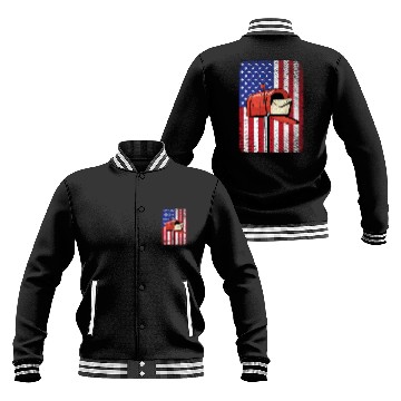 Discover Postal Worker Vintage American Flag Postal Service Baseball Jackets