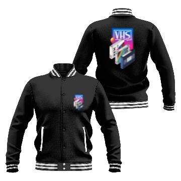 Discover 80s T ShirtVHS world Baseball Jackets by Mr Melville