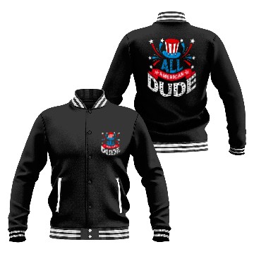 Discover All American Dude American Pride US Patriot Baseball Jackets