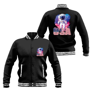 Discover USA Pride American Flag Patriotic Design Baseball Jackets