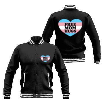 Discover Free Mom Hugs Trans Flag LGBTQ Transgendertransgen Baseball Jackets