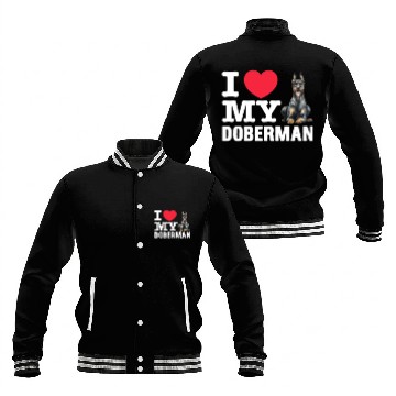 Discover I Love My Doberman Baseball Jackets