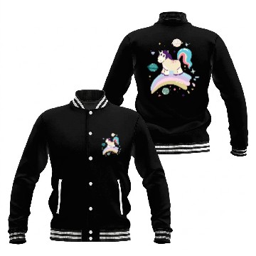 Discover Unicorn rainbow Baseball Jackets