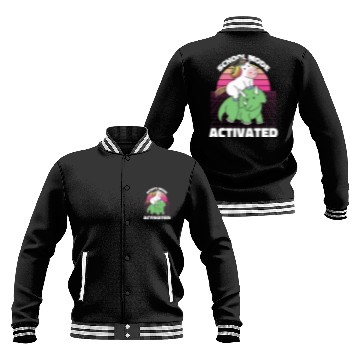 Discover Student Unicorn Triceratops Dino Back To School Baseball Jackets