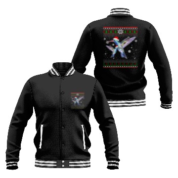 Discover Hummingbird Farm Santa In Snow Ugly Baseball Jackets
