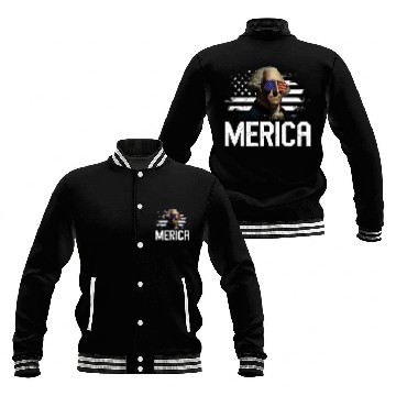 Discover Merica George Washington Independence Day Baseball Jackets