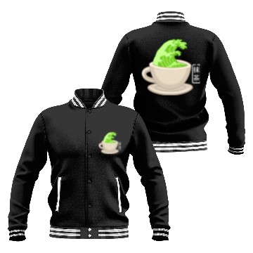 Discover Matcha Latte Great Green Tea Wave Baseball Jackets